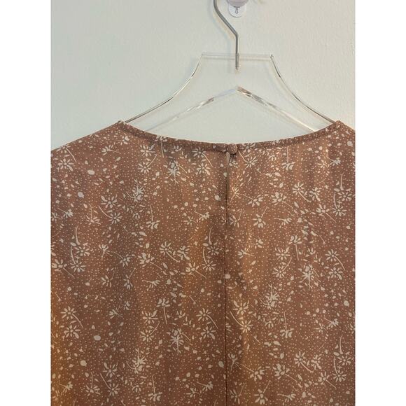 Wishlist Mauve Blush Ruffle Peplum Blouse Size Medium - Picture 9 of 9